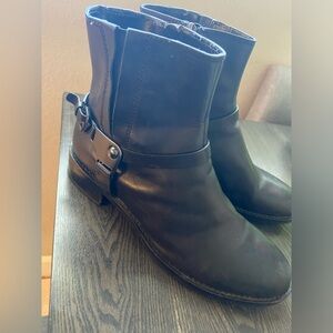 Ecco Black Biker Moto Boots